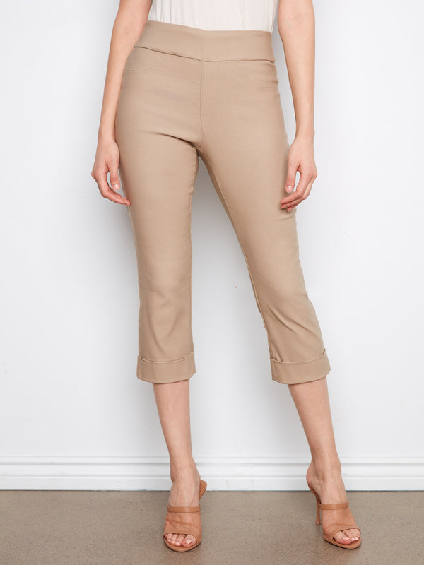 The slim leg cut enhances your silhouette while maintaining comfort in these chic capris. Fashioned by Charlie B.