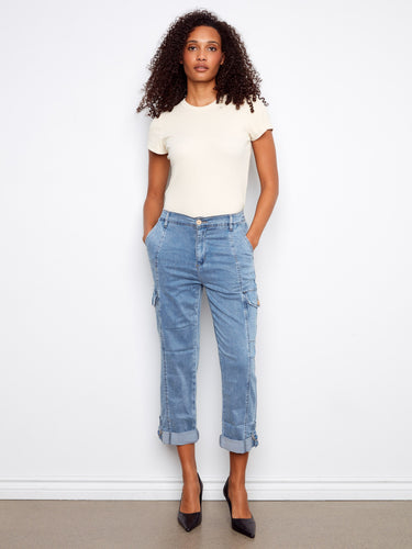 These jeans feature a relaxed fit, offering comfort and style for everyday wear. Perfect for casual outings. By Charlie B.