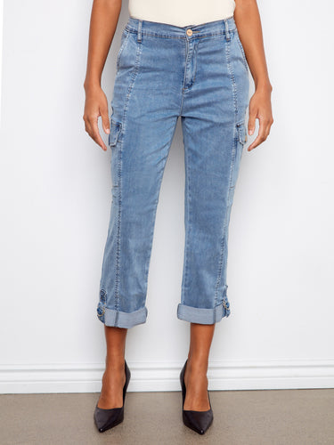 Regular rise design offers a classic silhouette that pairs well with various tops and accessories effortlessly. By Charlie B.