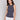 Slim fit navy and white rib knit top by Charlie B.