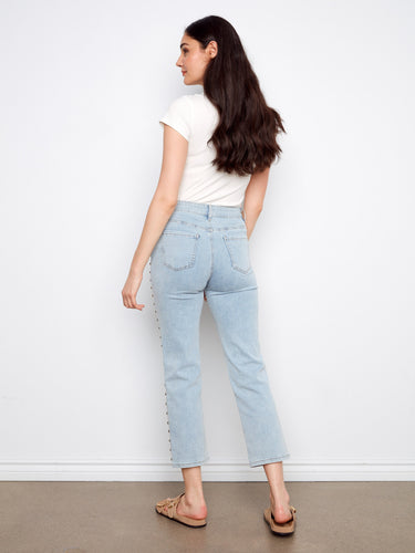 Crafted from stretch denim, these jeans ensure comfort without compromising on style. Experience unparalleled ease by Charlie B.