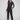Black slim-leg techno pants featuring a relaxed fit and pull-on style, perfect for casual wear by Charlie B.