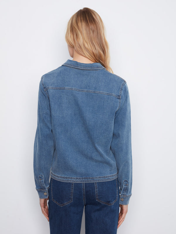 Chemise en denim tencel - Bleu Moyen