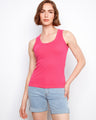 Pink tank top with a flattering scoop neckline, perfect for casual outings. By Charlie B.