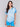 Azure Dolman top featuring a crew neck and artistic tie-dye design by Charlie B.