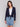 Navy bolero featuring a shawl neckline by Charlie B.