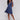 Navy linen blend dress with knee length by Charlie B.