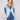 Heather Denim argyle sweater with a V-neck, showcasing an elegant long sleeve style by Charlie B.