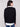 Elegant black sweater showcasing a frayed finish at cuffs and hem, complete with a faux shirt collar by Charlie B.
