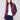 Berry faux leather jacket featuring a hook-and-eye closure and stylish zipper accents by Charlie B.