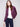 Berry faux leather jacket featuring a hook-and-eye closure and stylish zipper accents by Charlie B.