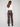 Chic mocha wax pants designed with attention to detail, including button-zip closure by Charlie B.
