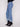 Stylish medium blue jeans with a wide cuff at hem, crafted from stretch denim for added comfort and flexibility by Charlie B.