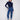 Indigo jeans with a straight fit, showcasing a stylish wide cuff at the hem and crafted from stretch denim by Charlie B.