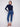 Indigo jeans with a straight fit, showcasing a stylish wide cuff at the hem and crafted from stretch denim by Charlie B.