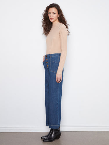 These jeans offer a regular rise and are crafted from high-quality stretch denim for added comfort. By Charlie B.