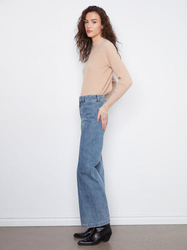 The front seam detail on these jeans adds a touch of sophistication to your casual look by Charlie B.