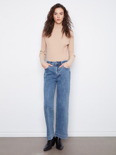 Regular rise cut ensures comfort and a flattering silhouette with every wear by Charlie B.