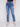 Bootcut Jeans with Asymmetrical Hem - Medium Blue - Charlie B Collection Canada - Image 2