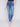 Bootcut Jeans with Asymmetrical Hem - Medium Blue - Charlie B Collection Canada - Image 6