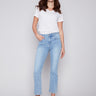 Bootcut Stretch Denim Pants - Light Blue - Charlie B Collection Canada - Image 1