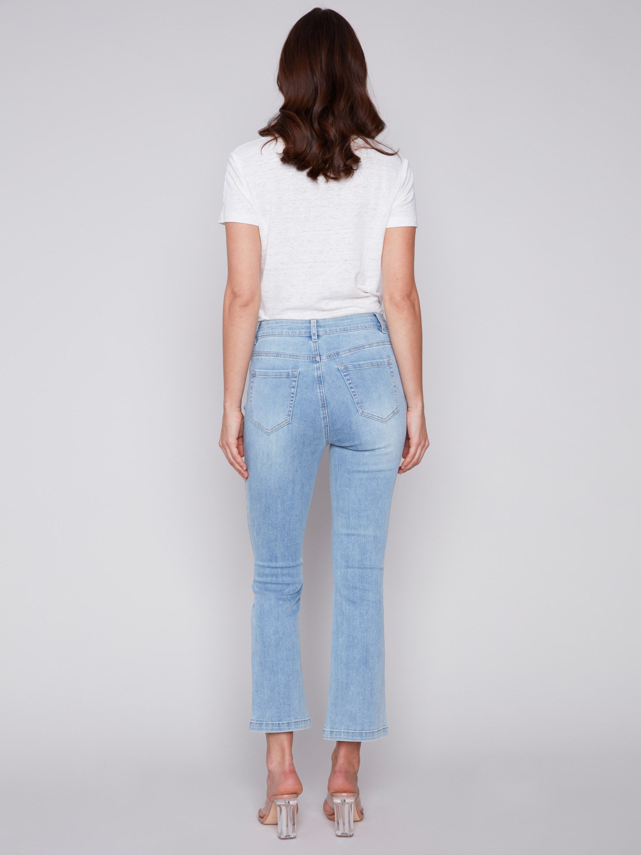 Bootcut Stretch Denim Pants - Light Blue - Charlie B Collection Canada - Image 5