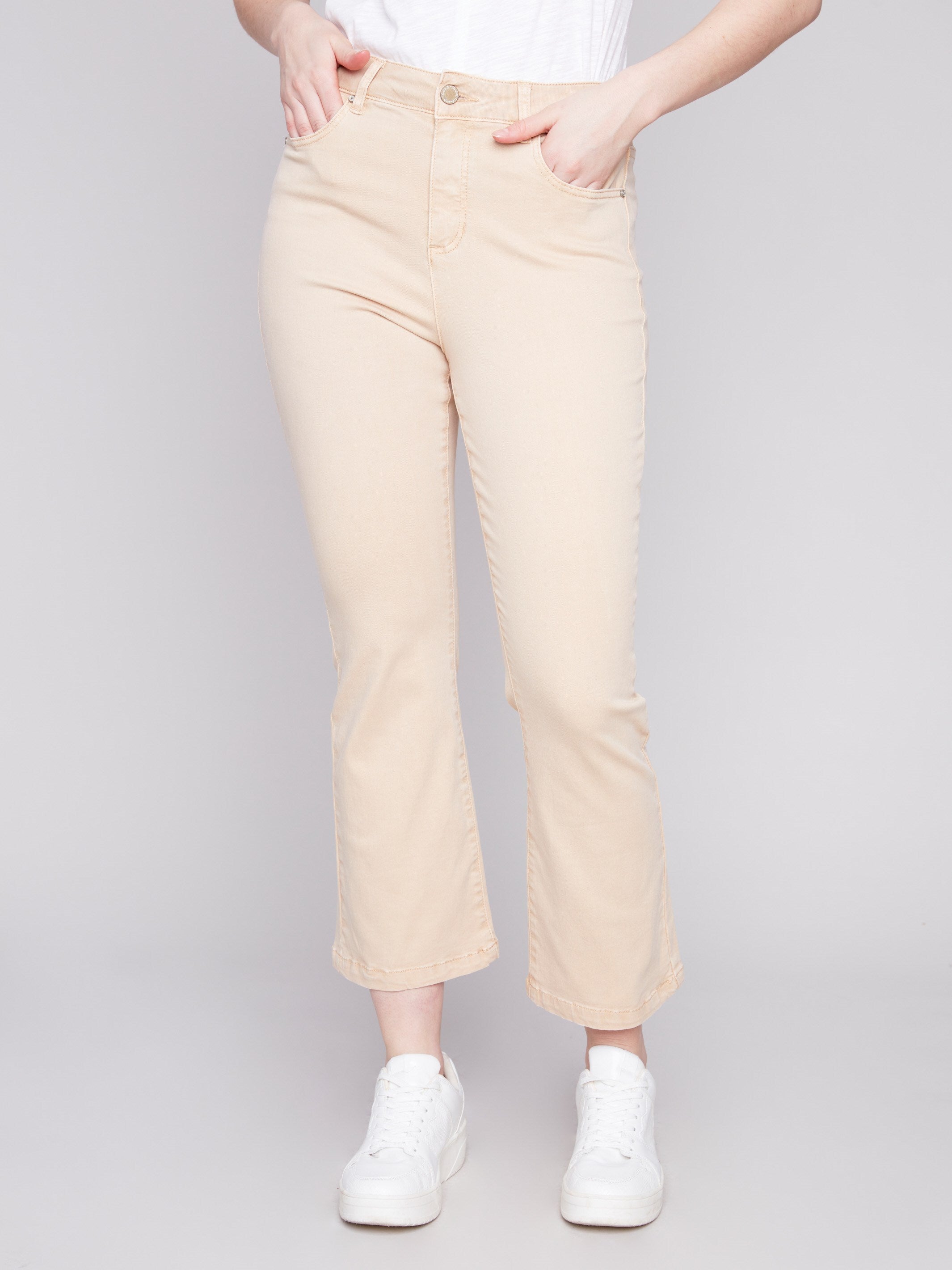Bootcut Stretch Twill Pants - Corn - Charlie B Collection Canada - Image 2
