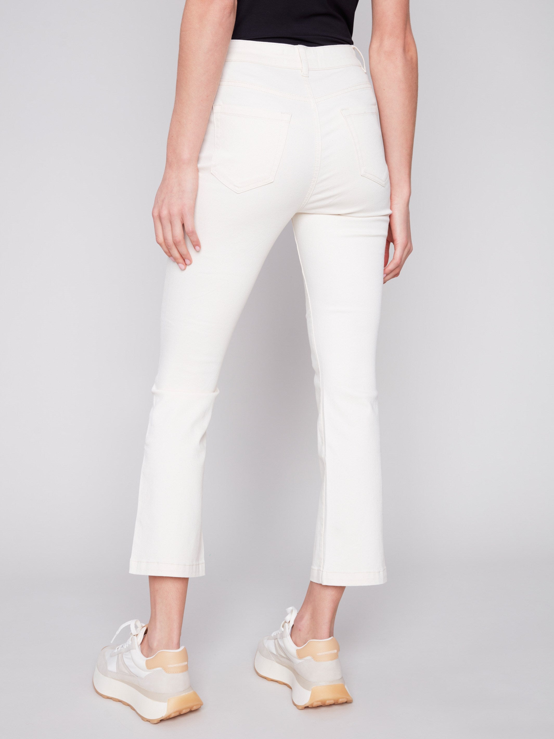 Bootcut Stretch Twill Pants - Natural - Charlie B Collection Canada - Image 3