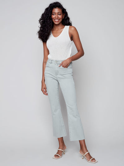 Bootcut Jeans with Raw Hem - Basil - C5403 Charlie B Collection Canada