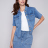 Canvas Cargo Jacket - Chambray - Charlie B Collection Canada - Image 1