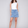 Canvas Cargo Skort - Chambray - Charlie B Collection Canada - Image 1