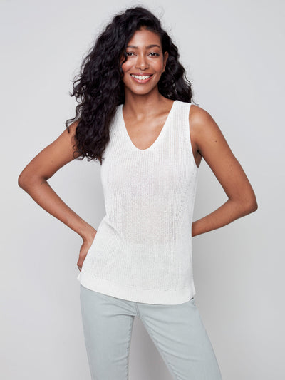 Cold-Dye Knit Cami - Natural - C2509 Charlie B Collection Canada 1