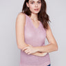 Cold-Dye Knit Cami - Dusty Rose - Charlie B Collection Canada - Image 1