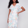 Cotton Gauze Dress with Bias Cut - Lotus - Charlie B Collection Canada - Image 1