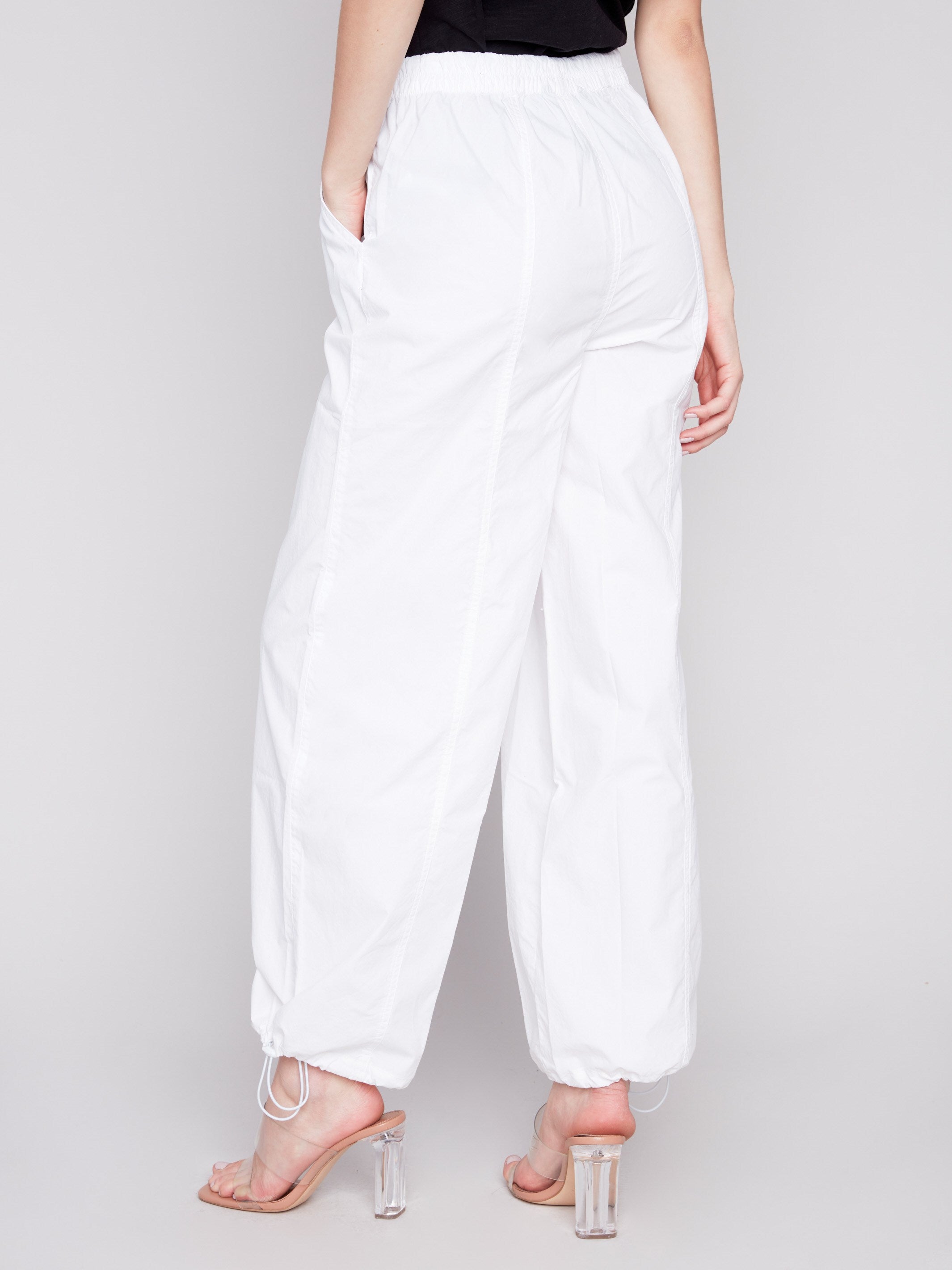 Cotton Parachute Pants - White - Charlie B Collection Canada - Image 3
