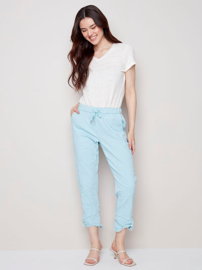 Crinkle Bengaline Pull-On Pants - Azul - C5322 Charlie B Collection Canada 2