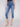 Cropped Bootcut Jeans with Asymmetrical Hem - Medium Blue - Charlie B Collection Canada - Image 2