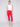 Cropped Bootcut Twill Pants with Asymmetrical Hem - Cherry - Charlie B Collection Canada - Image 1