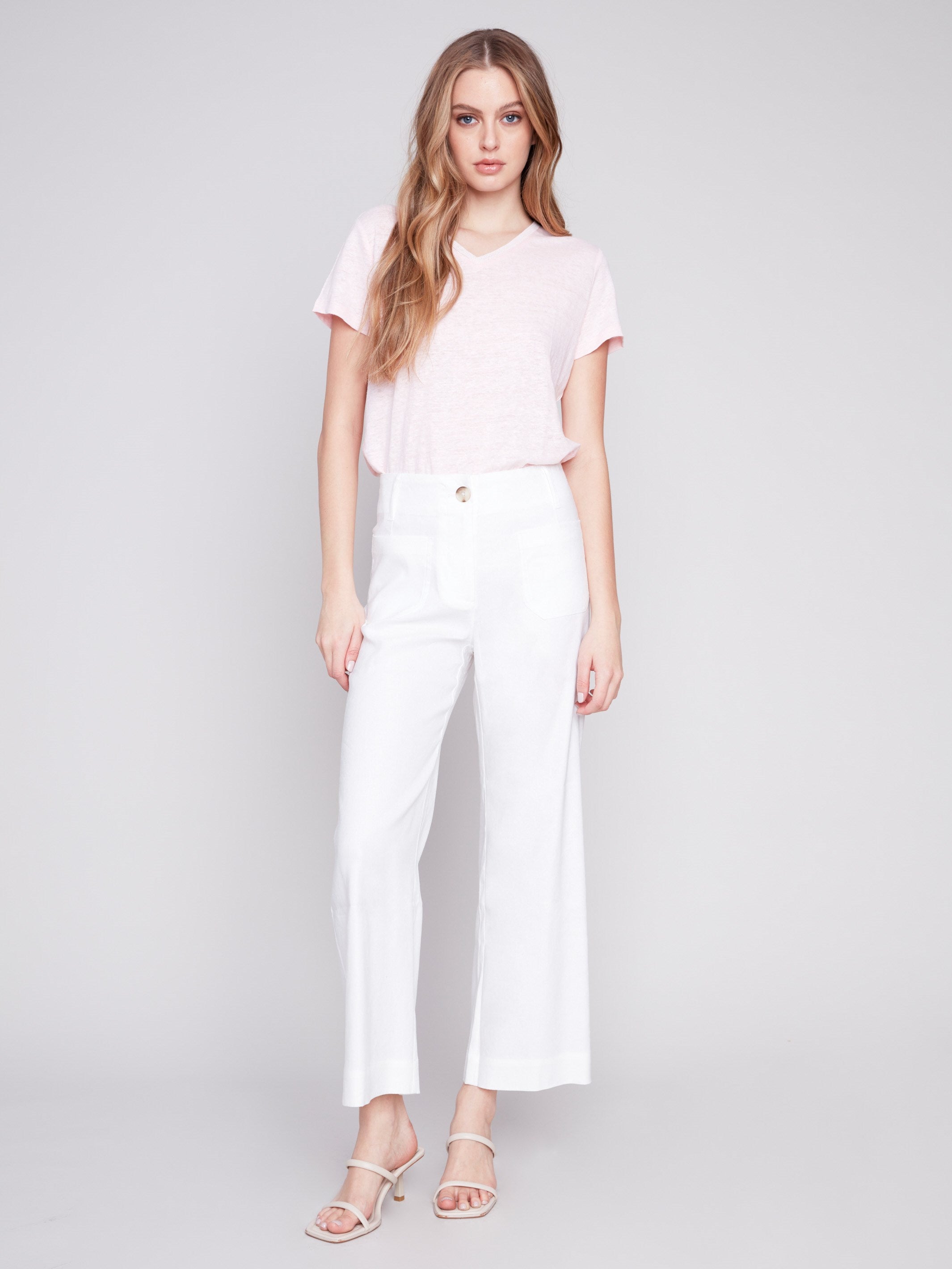 pantalon 7/8 éme Freeman T Porter Alexa Cropped blanc