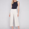 Cropped Wide Leg Pants - Beige - Charlie B Collection Canada - Image 1