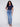 Embroidered Bootcut Jeans with Front Slits - Medium Blue - Charlie B Collection Canada - Image 5