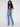 Embroidered Bootcut Jeans with Front Slits - Medium Blue - Charlie B Collection Canada - Image 6