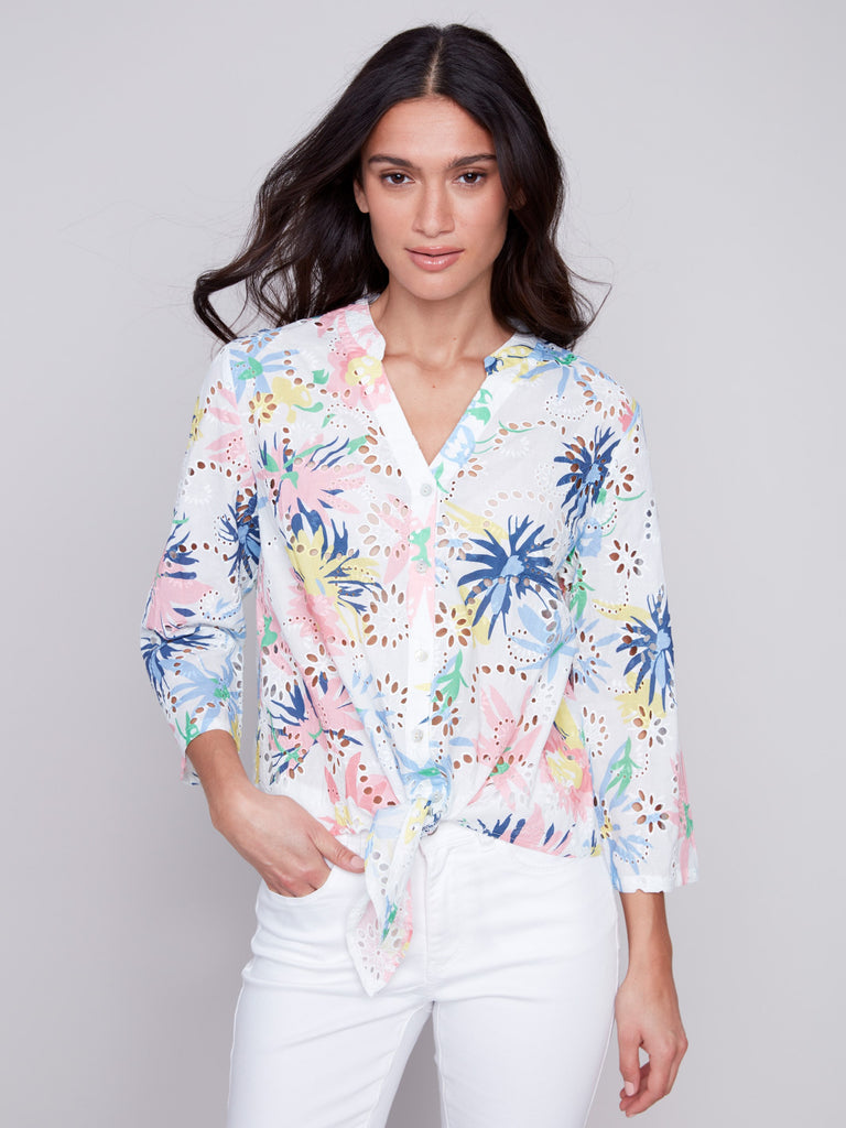 Charlie B Blouse C4308PR-782A-P955 Patchwork
