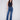 Flare Jeans with Decorative Buttons - Indigo - Charlie B Collection Canada - Image 1