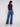 Flare Jeans with Decorative Buttons - Indigo - Charlie B Collection Canada - Image 6