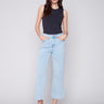 Flared Jeans with Raw Edge - Bleach Blue - Charlie B Collection Canada - Image 1