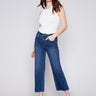 Flared Jeans with Raw Edge - Indigo - Charlie B Collection Canada - Image 1