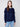 Fringed Cowl Neck Sweater - Denim