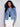 Jean Jacket with Frayed Edges - Medium Blue - Charlie B Collection Canada - Image 8