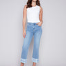 Jeans with Crochet Cuff - Light Blue - Charlie B Collection Canada - Image 1